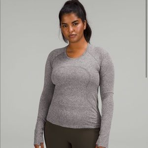 Lululemon swiftly tech long sleeve race length size 6 graphite grey